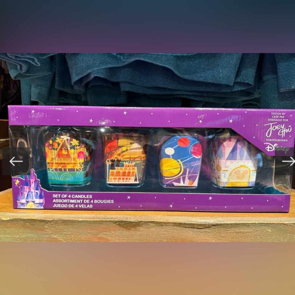 Disney Joey Chou Candle Set - Magic Kingdom - Set of 4. NWT
